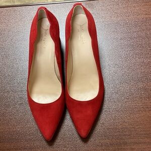 Kate Spade Vibrant Red Suede Heels